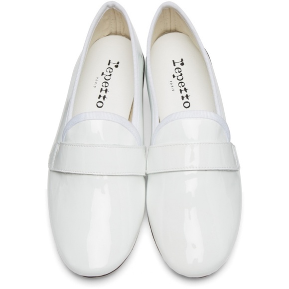 New 2x 🎉HP🎉 Repetto White Michael Jackson Patent Loafers 38.5 7 7.5 - Picture 3 of 5